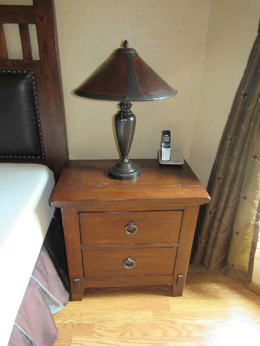 night stand with lamp