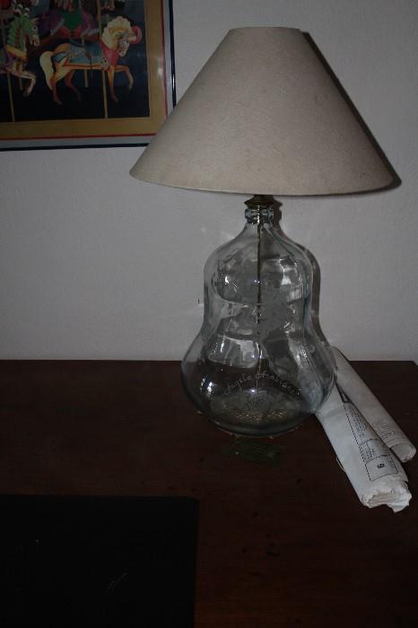 ETCHED GLASS LAMP