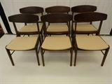 set of 6 mid century modern chairs