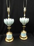 pr. of mid century modern lamps