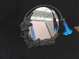 Bronze art noveau mirror lamp