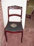 Mahogany chair with needlepoint seat