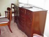 1940s Bow front Mahogany Buffet