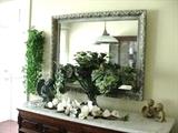 Large mirror in ornate frame