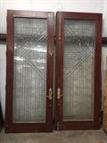 Leaded crystal doors