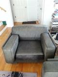 Leather love seat