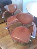 Italian Arrben leather chairs
