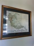 Fantastic antique Boston Harbor framed map