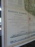 Fantastic antique Boston Harbor framed map