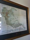 Fantastic antique Boston Harbor framed map