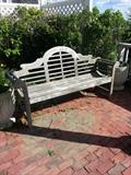 Outdoor teak bench