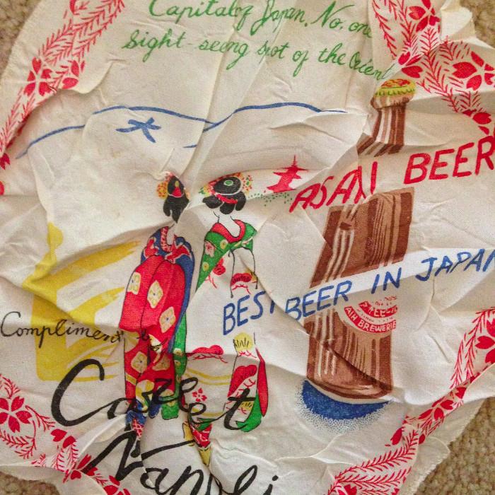 Vintage Japenese beer ad/napkin