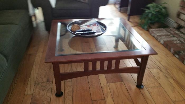 Mission style coffee table