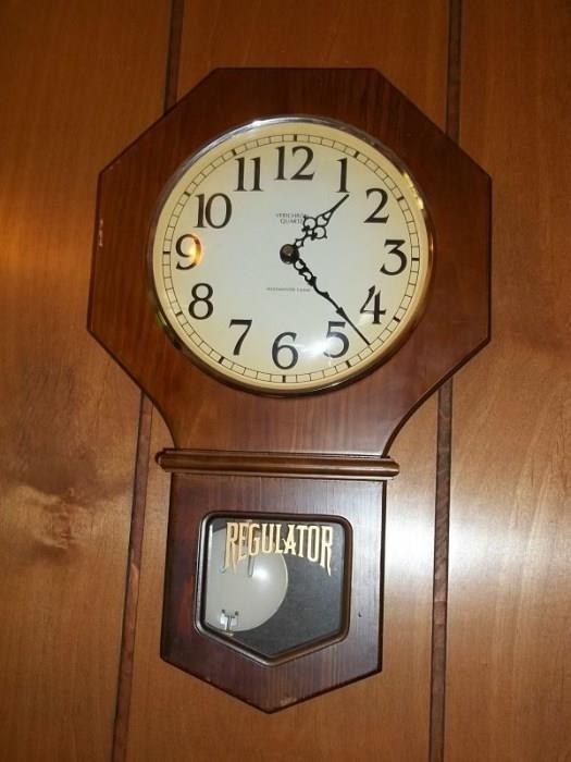 Verichron Quartz replica regulator wall clock.