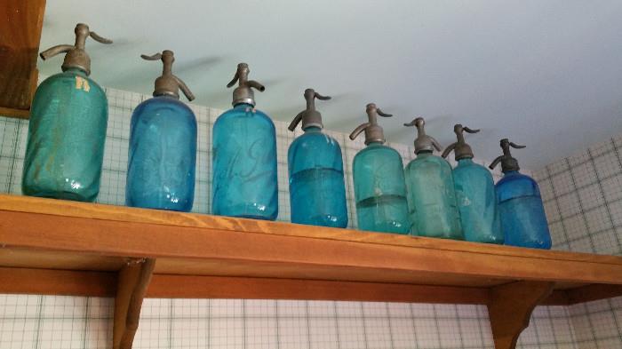 old antique seltzer bottles