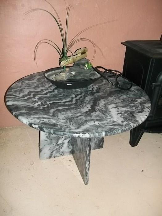 Marble cocktail table.
