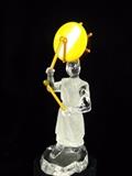 ST. LOUIS FRANCE CRYSTAL FIGURE, TAMBOUR DE BURUNDI, IN ORIGINAL BOX