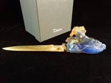 DAUM FRANCE CRYSTAL PATE DE VERRE HORSE LETTER OPENER, CHEVAUX DE MARLY, IN ORIGINAL BOX