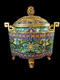 LARGE CHINESE CLOISONNE URN