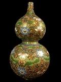 LARGE CHINESE CLOISONNE DOUBLE GOURD VASE
