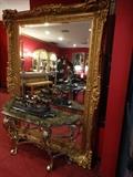 HUGE 7 FT GOLD GILT WOOD MIRROR