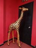 LARGE 6 FT TALL LEATHER GIRAFFE