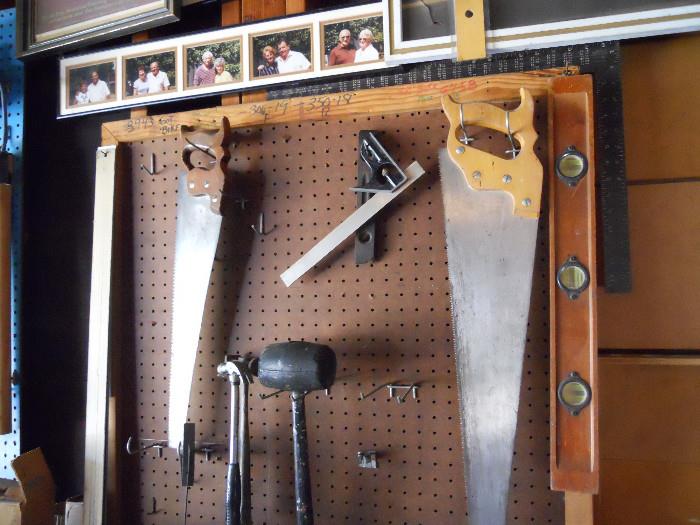 Wonderful Clean Saws, Hammers, Measuring Tools, Wood Levels
