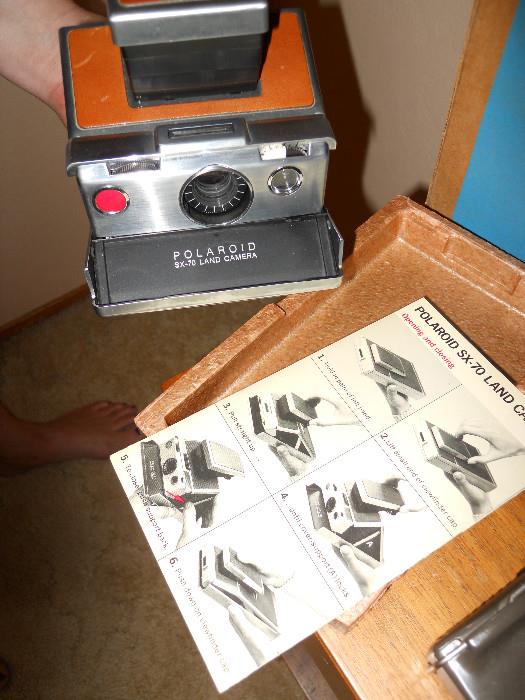 Vintage Polaroid Camera with Instructions Manual