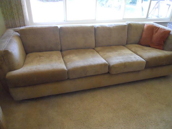 8 Foot Long Newly Re-Upholstered Couch - 4 Large Cushions - by Sterling
