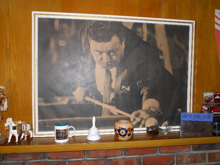 Jackie Gleason Poster - torn on edges, framed, Collectable Items, Super Bowl Discs
