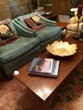 Henredon Mid-Century modern club chairs; Mid-Cent. modern coffee table & 2 end tables