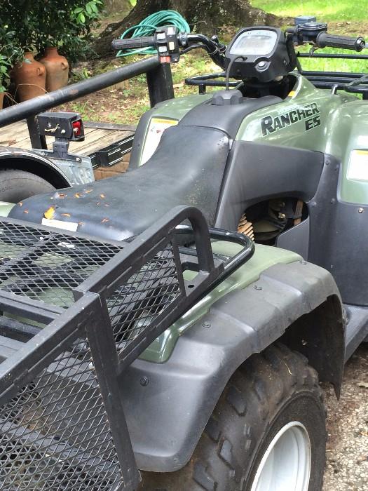 One-owner Honda Rancher four-wheeler (with utility basket by Cabela's)