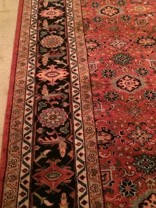 Wool Indian 10 feet x 12 feet rug with Persian Mahal design (appraised at $5000)