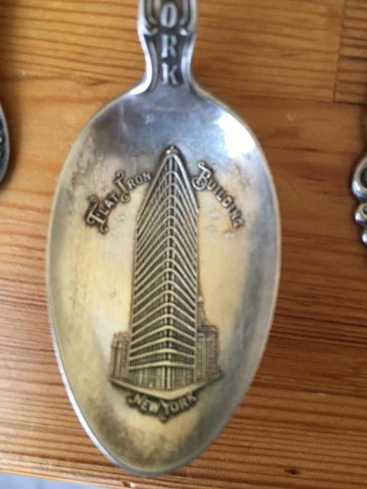 Detail of Spoon with Flat Iron Building, NY