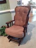 Upholstered wood rocker $ 60.00