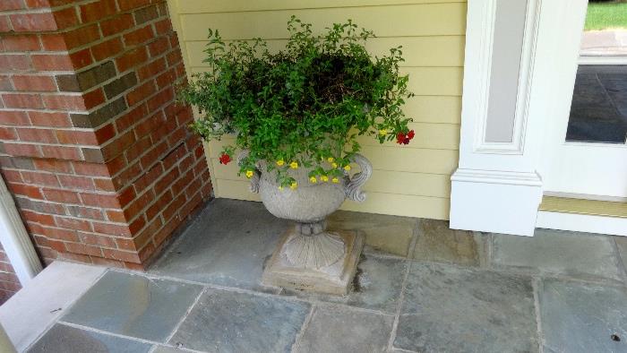 planters by front gate