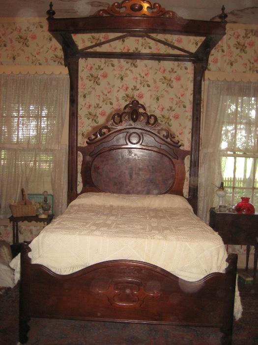 Victorian half tester bed