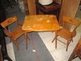 MAPLE CHILDS PLAY TABLE AND CHAIRS