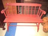 RED PAINTED BENCH