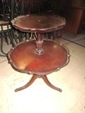 MAHOGANY 2 TIER TABLE