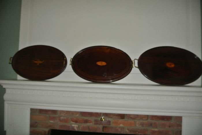 Three Inlaid Trays