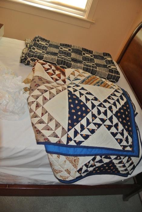 Coverlet and Quilt