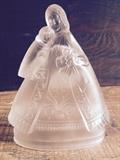 Lalique style unsigned art glass lady 