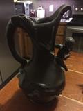Stain Garanti pewter Art Nouveau pitcher with child and serpent 