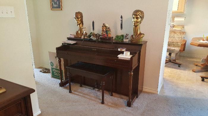 Vintage Cunningham  console piano w/bench Circa1955