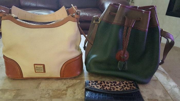 Dooney & Bourke purses & assorted other bags. 2 Bramin wallets