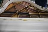 A19 #1 Schimmel White Laquer Gold Trim 1973 5’1” Baby Grand Piano #141640 Condtionf 9/10