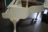 A19 #1 Schimmel White Laquer Gold Trim 1973 5’1” Baby Grand Piano #141640 Condtionf 9/10