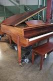 A19 #2 Story & Clark 4’6” 1940 Walnut baby Grand Piano *few knicks* #162566 Condition of 8