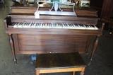 A19 #6 Andrew Kohler 1905 Spinet Piano Dark Finish 37” Most Keys Dead Condition of 5-6 #22469